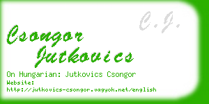csongor jutkovics business card